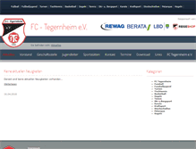 Tablet Screenshot of fc-tegernheim.de